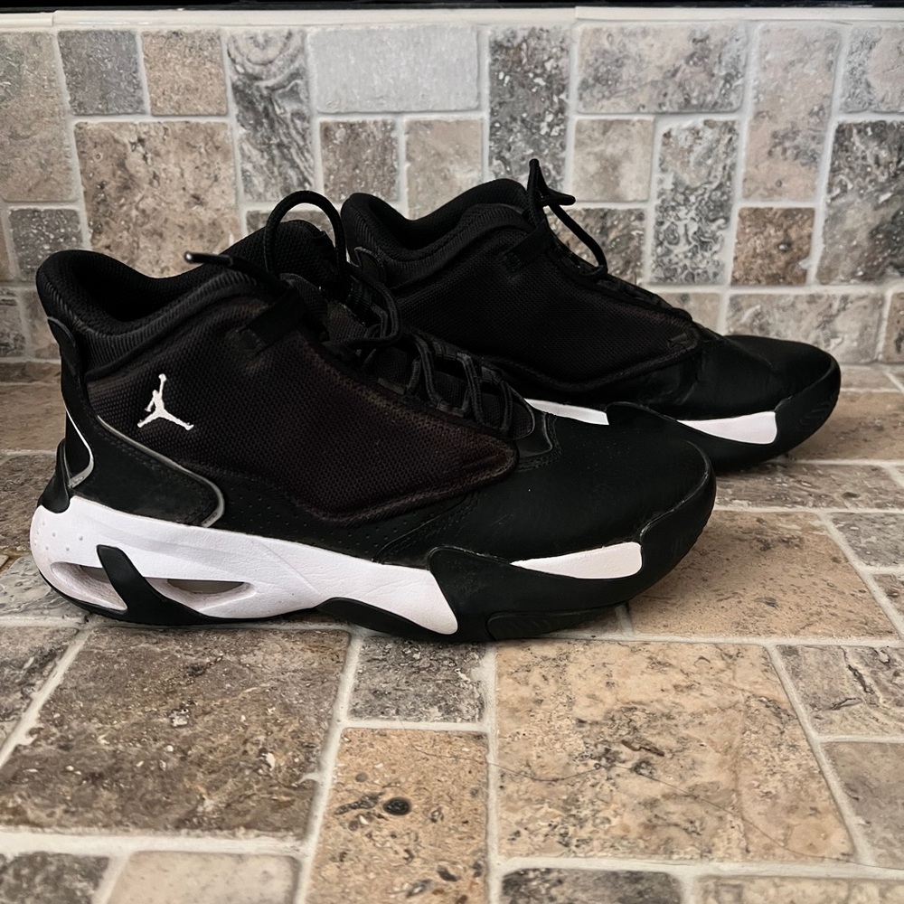 Jordan Black and White Athletic Shoes